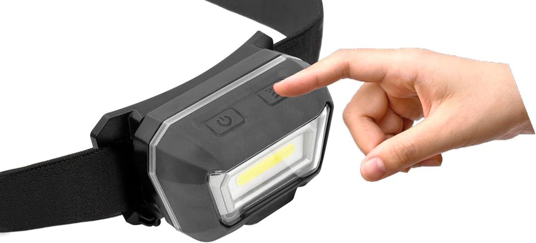 ANSMANN HD280RS LED-Kopflampe, superleicht, dezent, kompakt mit einstellbarem Kopfband, wiederauflad