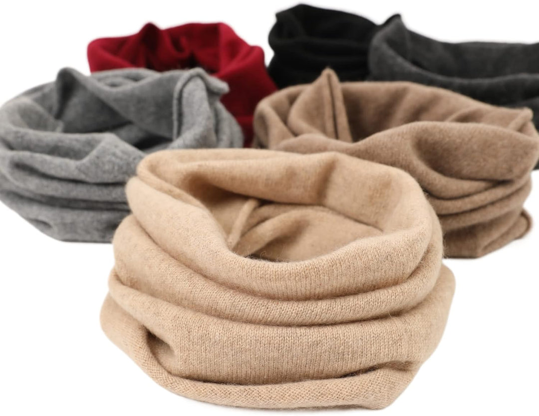 Prettystern Damen Herren Kaschmir Loop Schal warm Cashmere Rundschal Strick-schal Rund-Halstuch Wint