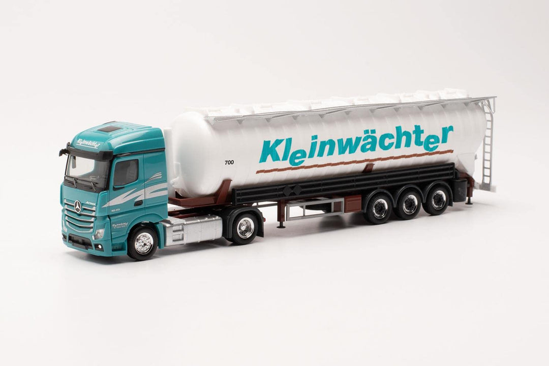 Herpa LKW Modell Mercedes-Benz Actros `18 Streamspace Saugsilo-Sattelzug „Kleinwächter“, originalget