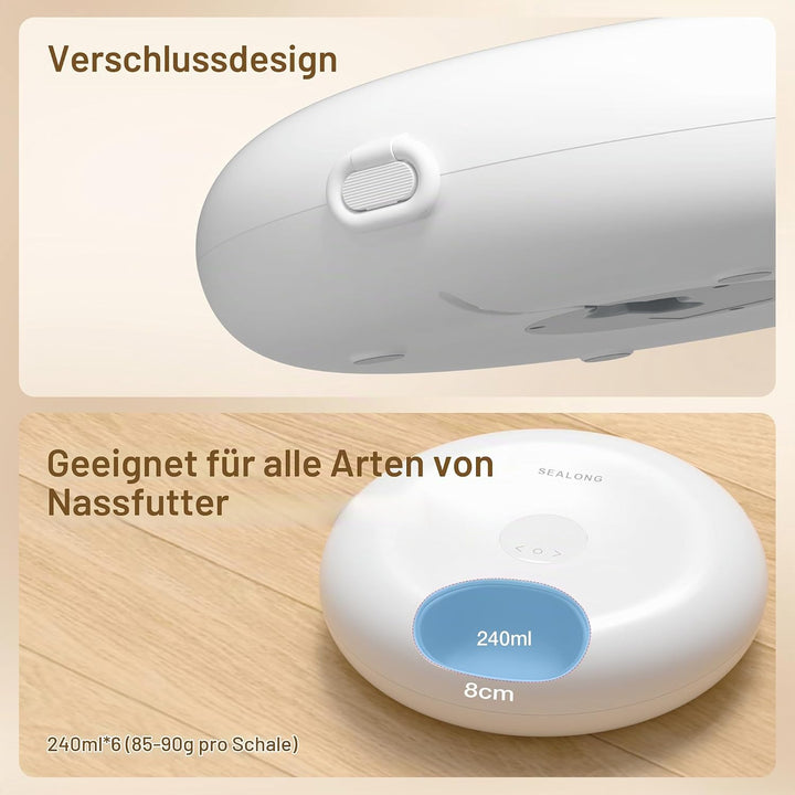 Futterautomat Katze Nassfutter Katzenfutter Automat: Futterspender Katze mit Programmierbarem Timer