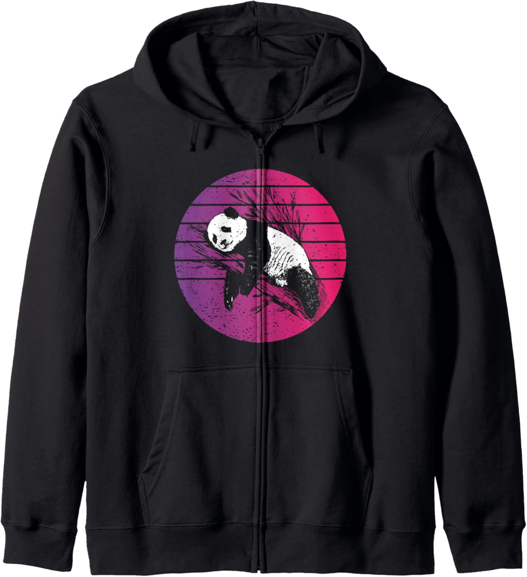 Panda Retro Style Vintage Kapuzenjacke