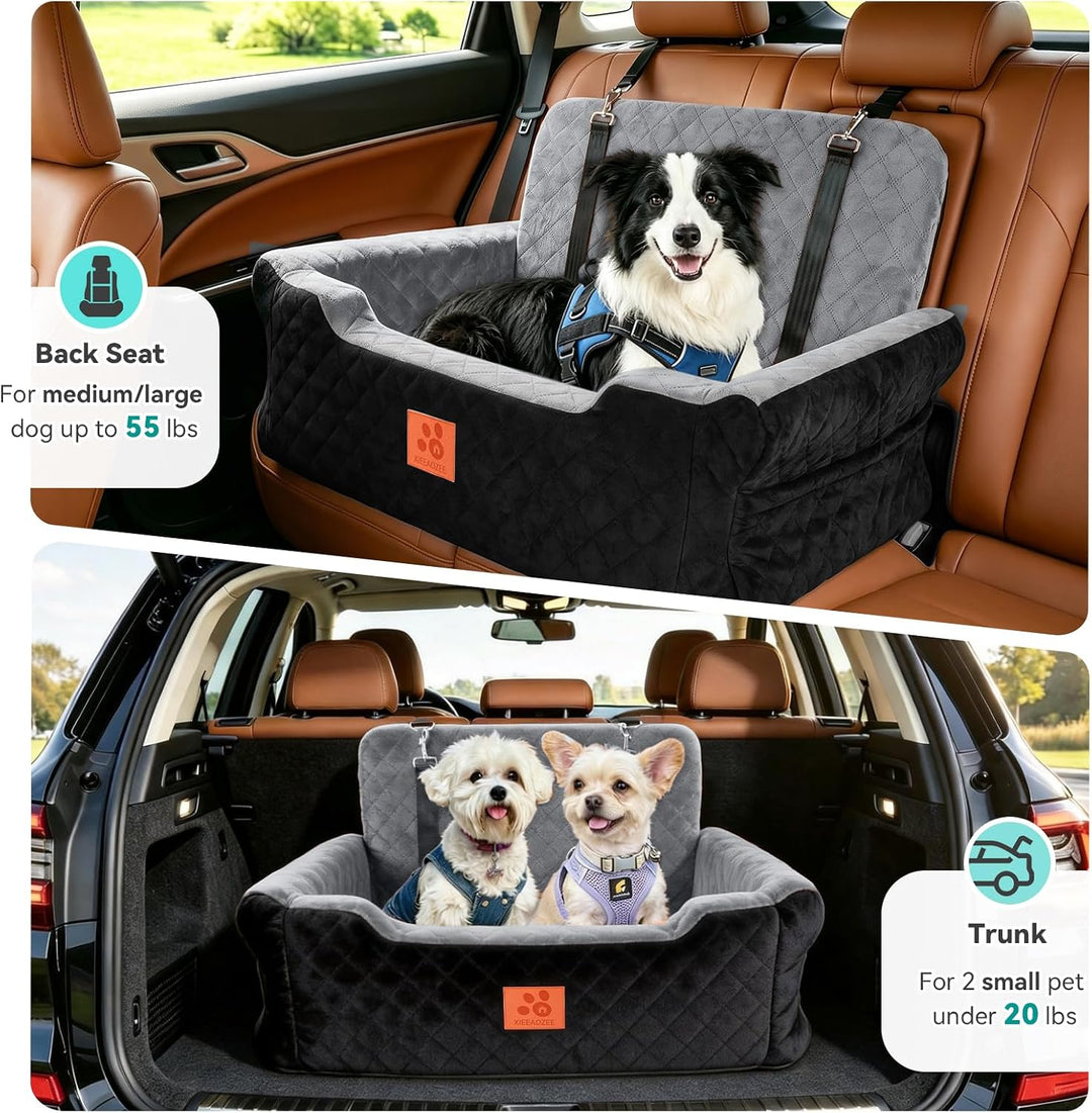 GL GLENSLAVE Hundesitz für Auto für grosse und mittlere Hunde bis 25 kg – Aus weichem Stoff, Autohun