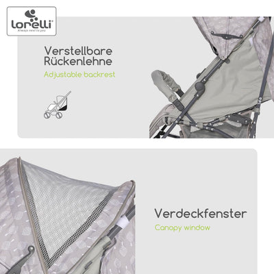 Lorelli Kinderwagen Ida, Reisebuggy, Baby Buggy klein zusammenklappbar, leicht, nur 8,6 kg, kompakte