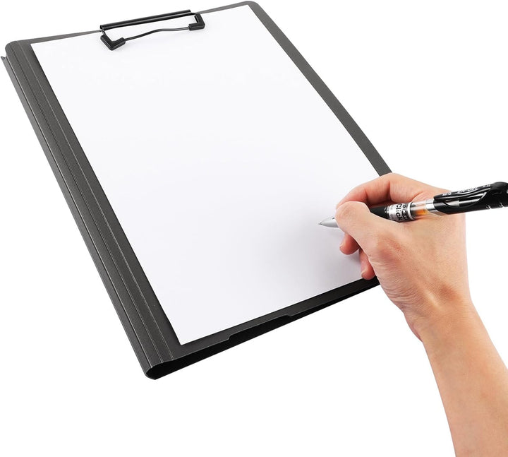 8 Stück Schreibbrett Klemmbrett A4 - Klemmbretter mit Doppelclip - Klemmmappe Kunststoff Clipboard A