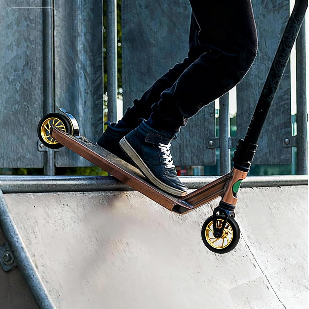 2 Stück Pro Stunt Scooter Rollen 100mm, Stunt Scooter Räder with ABEC-9 Bearings, Thickened PVC Repl