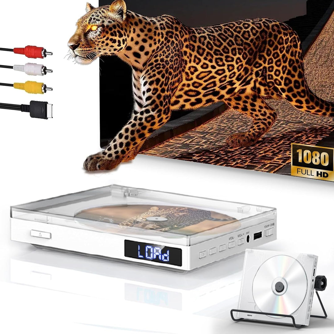 Maite Mini DVD Player Tragbar, Regionen Free mit 1080P HDMI-Anschluss/AV-Ausgang, NTSC/PAL, DVD-Play