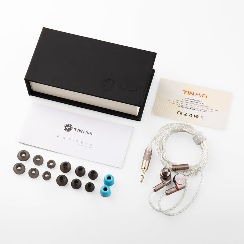 Tin Audio HiFi IEM Kopfhörer Heller, neutraler Sound TIN Audio T2 Kopfhörer mit abnehmbarem 2PIN Kab