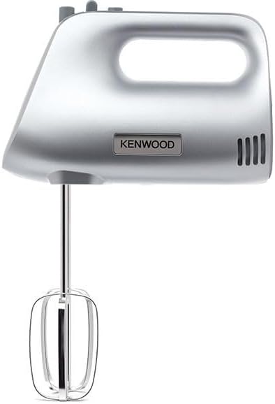 KENWOOD HMP30.A0SI Handmixer 450W 5 Geschwindigkeiten + Turbo - Schneebesen - Kneter - silberner Kun
