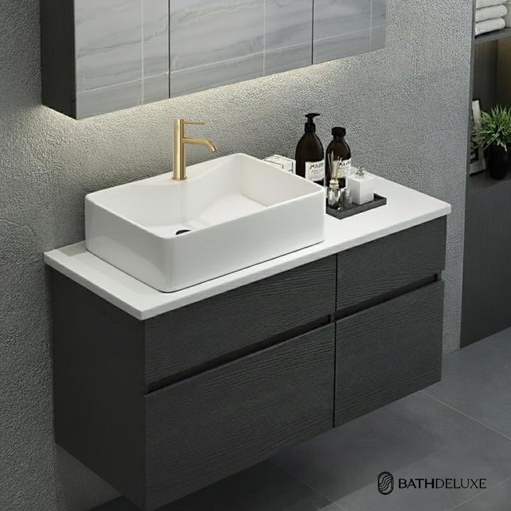 Søvang Wasserhahn Bad – Waschtischarmatur 18,3 cm, Waschbeckenarmatur Messing Glänzend, Anti-Fingerp