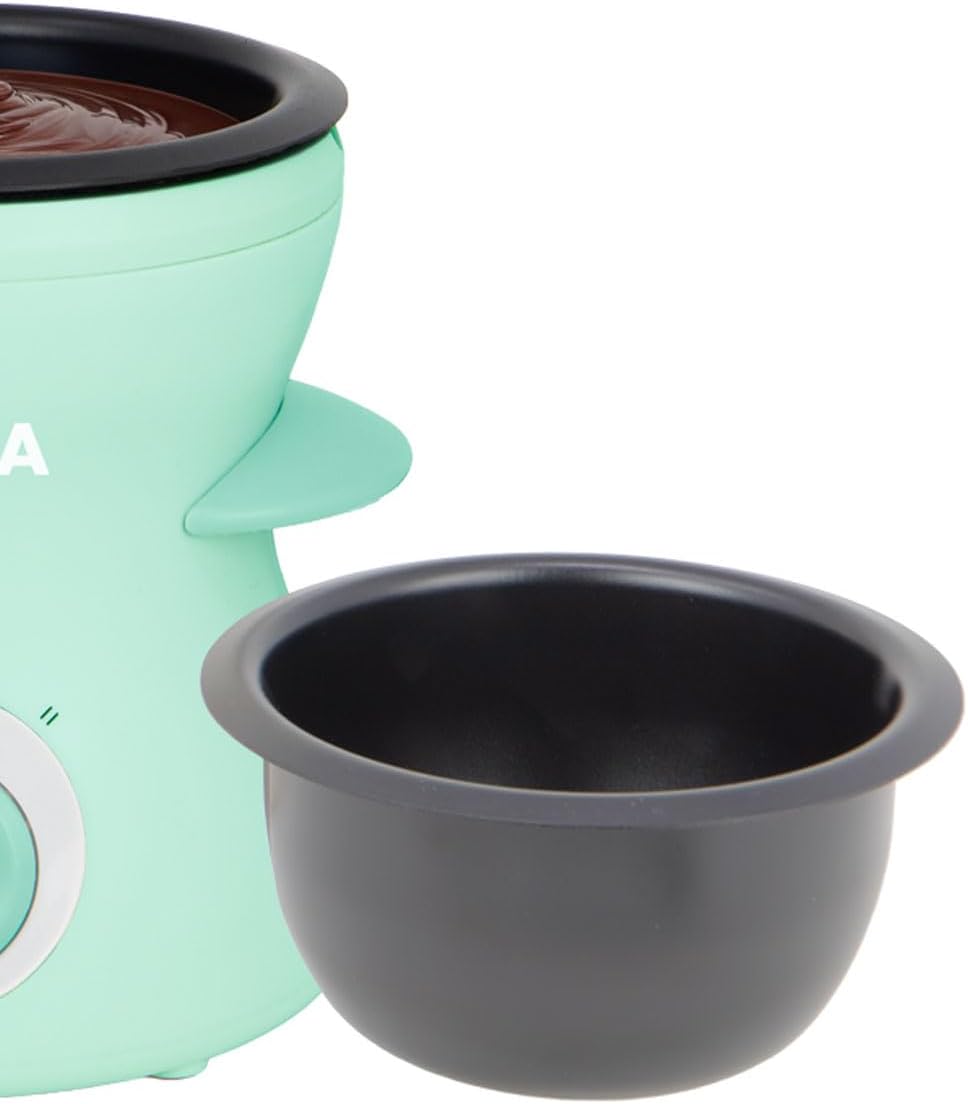 Jocca Fonduemaschine 350ML | Schokoladen- und Käsefondue | 25W | Antihaftbeschichtung | Mit 4 Gabeln