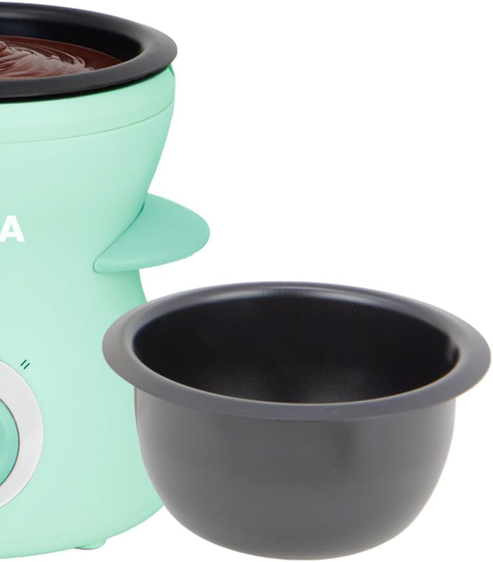 Jocca Fonduemaschine 350ML | Schokoladen- und Käsefondue | 25W | Antihaftbeschichtung | Mit 4 Gabeln