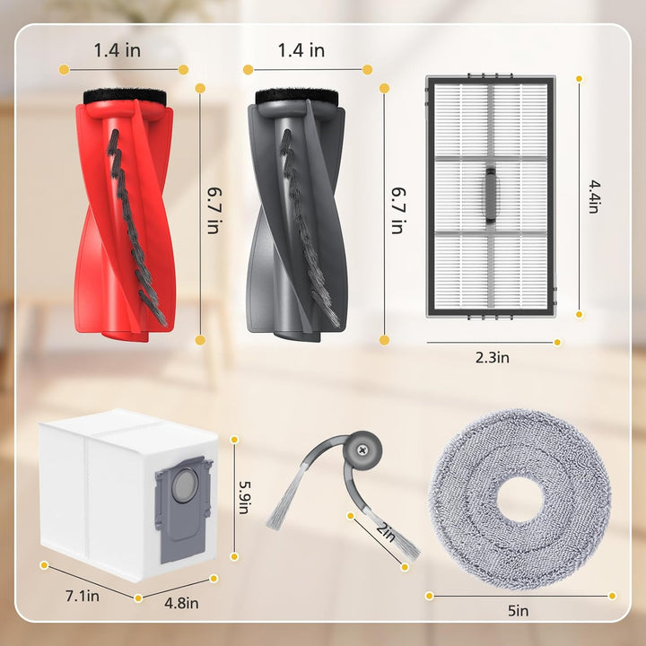 28 Stück Saros 10R Zubehör für Roborock Saros 10R/Qrevo CurvX/Qrevo Curv 2 Pro/Qrevo Curv 2 Prox Sau