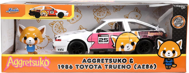 Jada Toys Aggretsuko 1986 Toyota Trueno AE86 1:24