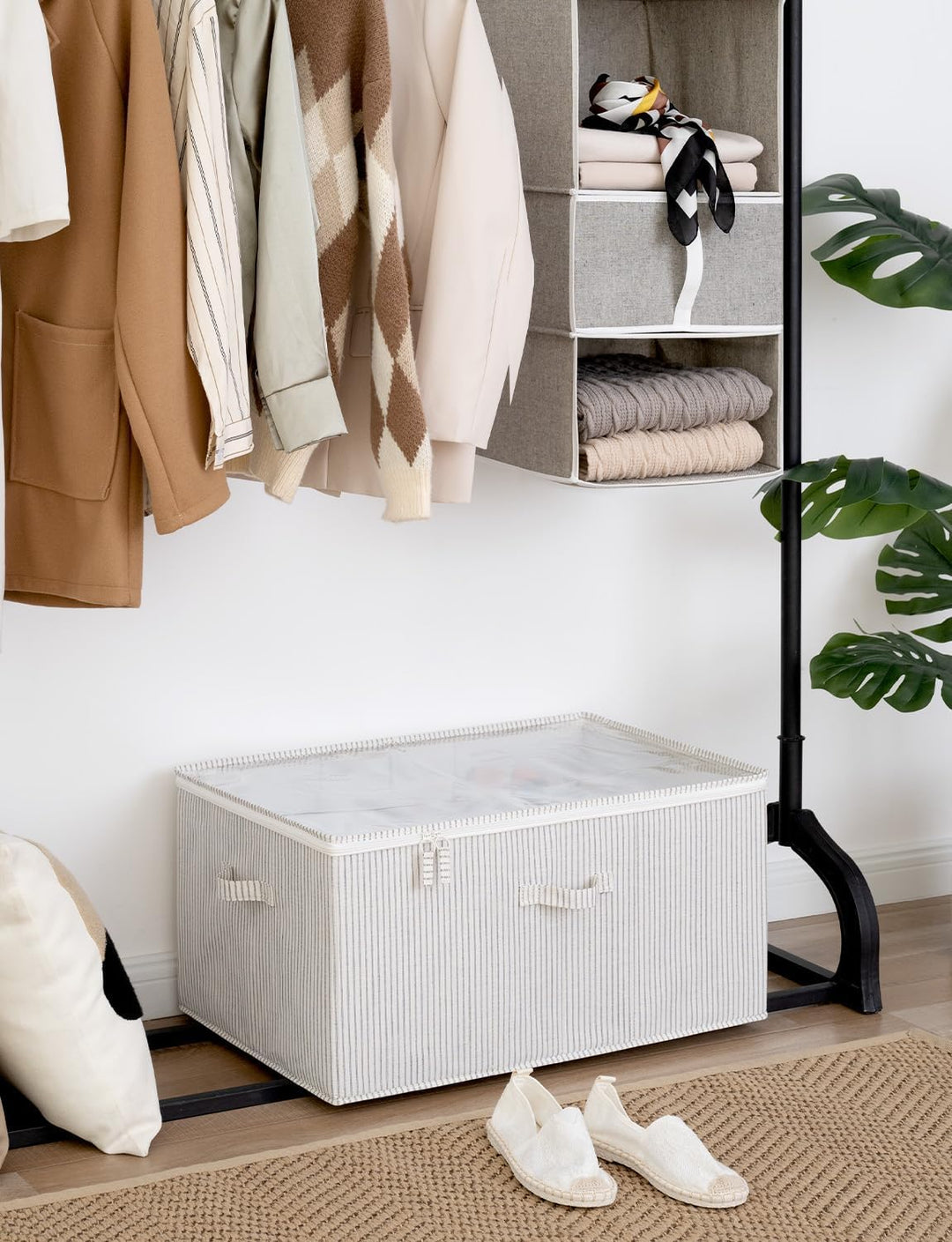 StorageWorks Schuh Organizer für Schrank, grosse Schuhaufbewahrung platzsparend für bis zu 24 Paar,