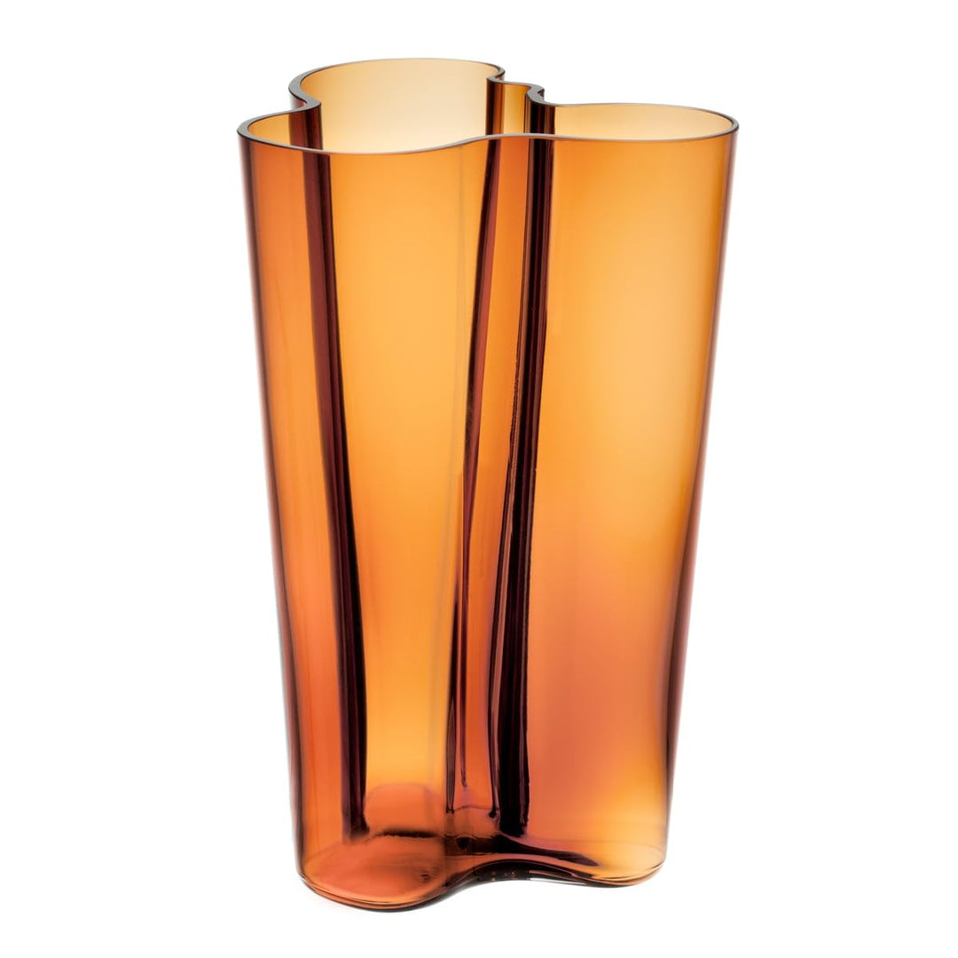 Iittala Aalto Vase Glas Kupferfarben, Masse: 17cm x 17cm x 25cm, 1007881 25cm Kupfer, 25cm Kupfer