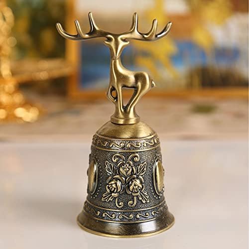 Handglocke aus Metall in Hirschform, Vintage Beschichtung, Rostfrei, Poliert, Hochzeitsglocke für Es