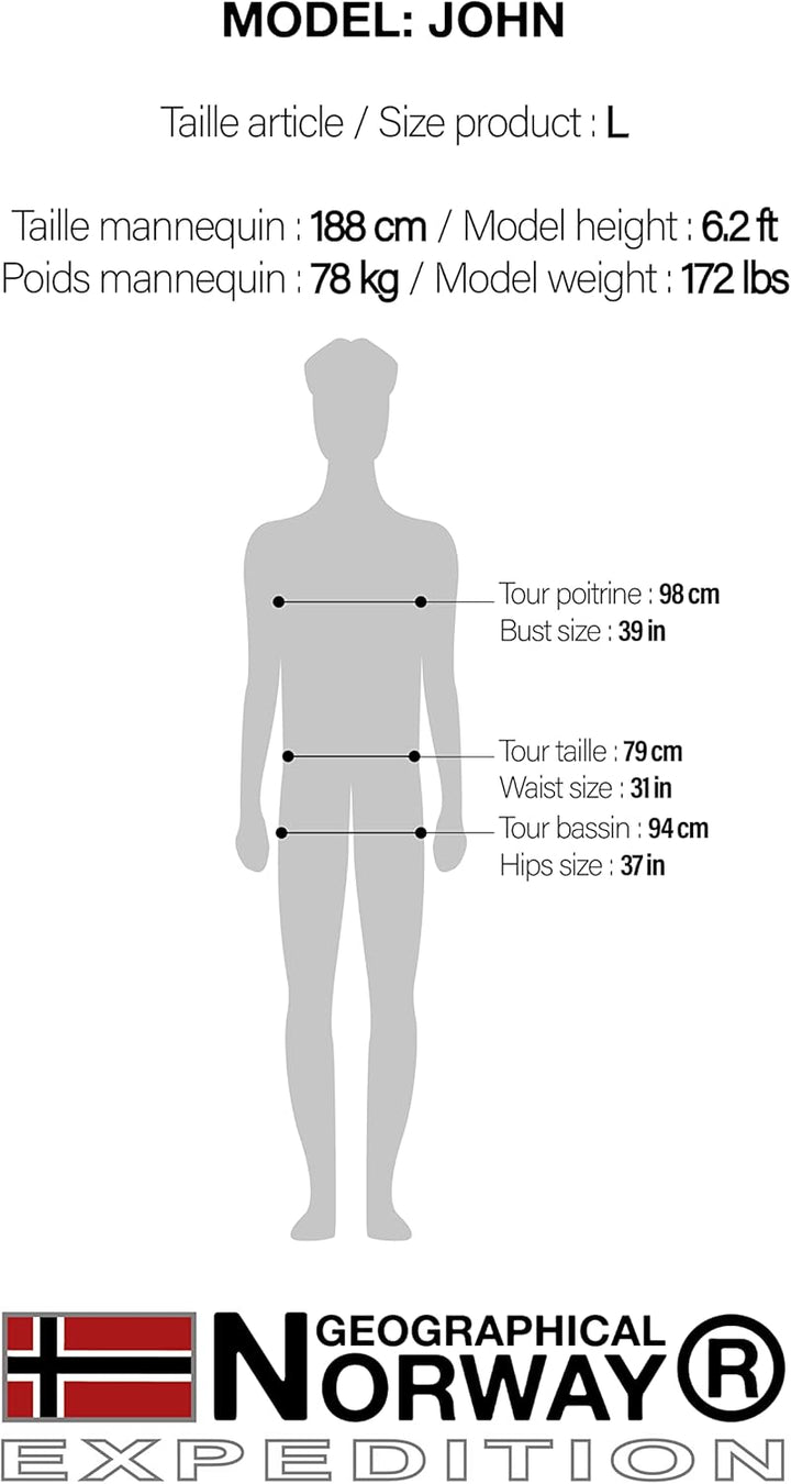 Geographical Norway Fleecejacke für Herren XXL Schwarz, XXL Schwarz