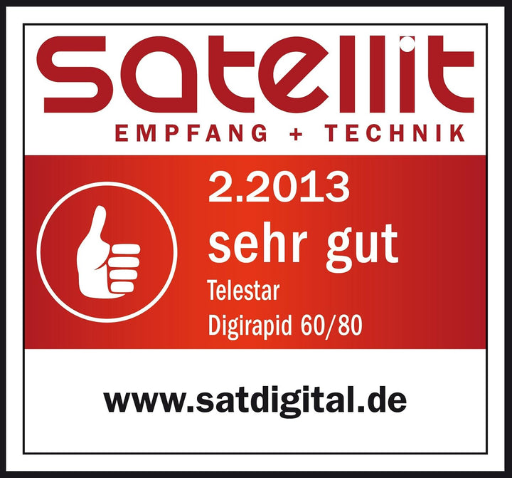 Telestar Digirapid 60 SAT-Spiegel (60 cm Aluminium-Spiegel, vormontierte Masthalterung, 40mm LNB-Hal