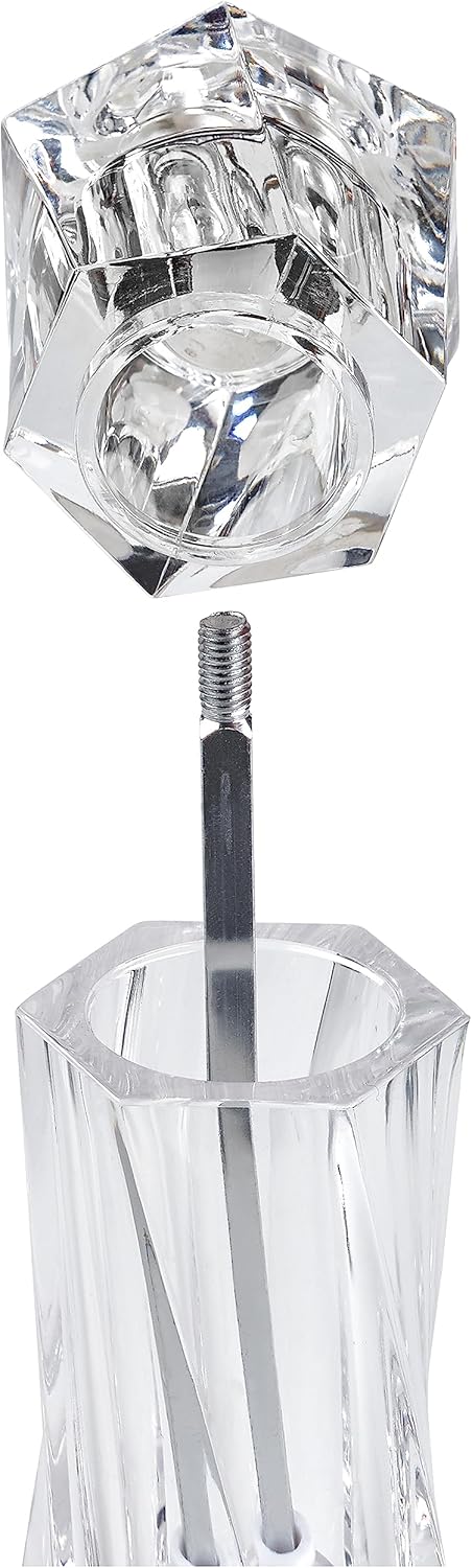 Cole &amp; Mason H312007 Aldeburgh Clear Salz- und Pfeffermühlen-Set, verstellbares Mahlwerk, Acryl, 140