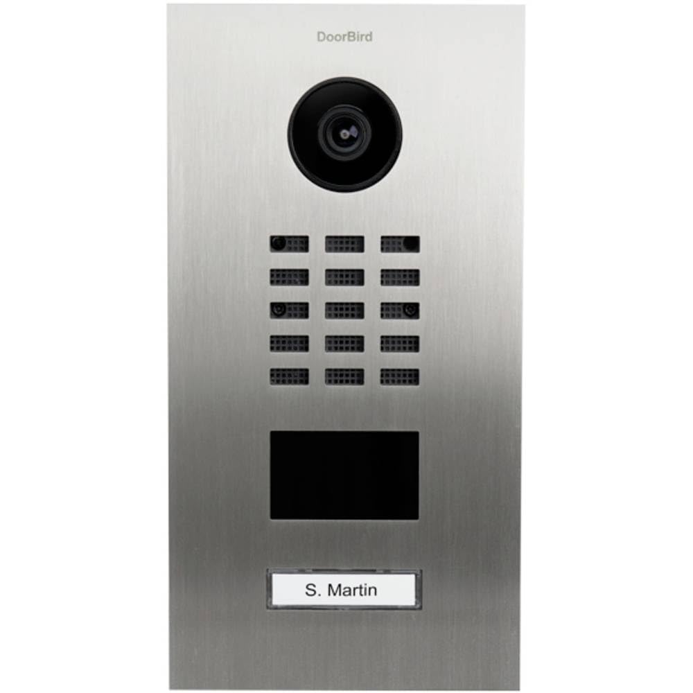 DoorBird D2101V IP Video Türstation, Edelstahl V2A | Video-Türsprechanlage mit 1 Ruftaste, RFID, HD-