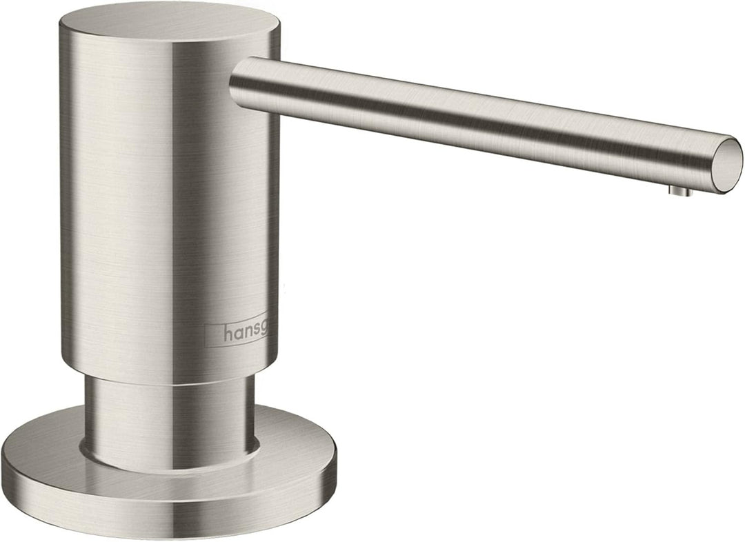 hansgrohe Spülmittel-/ Lotionspender Küchenzubehör (Accessoire, rund) Edelstahl Finish benötigtes Zu