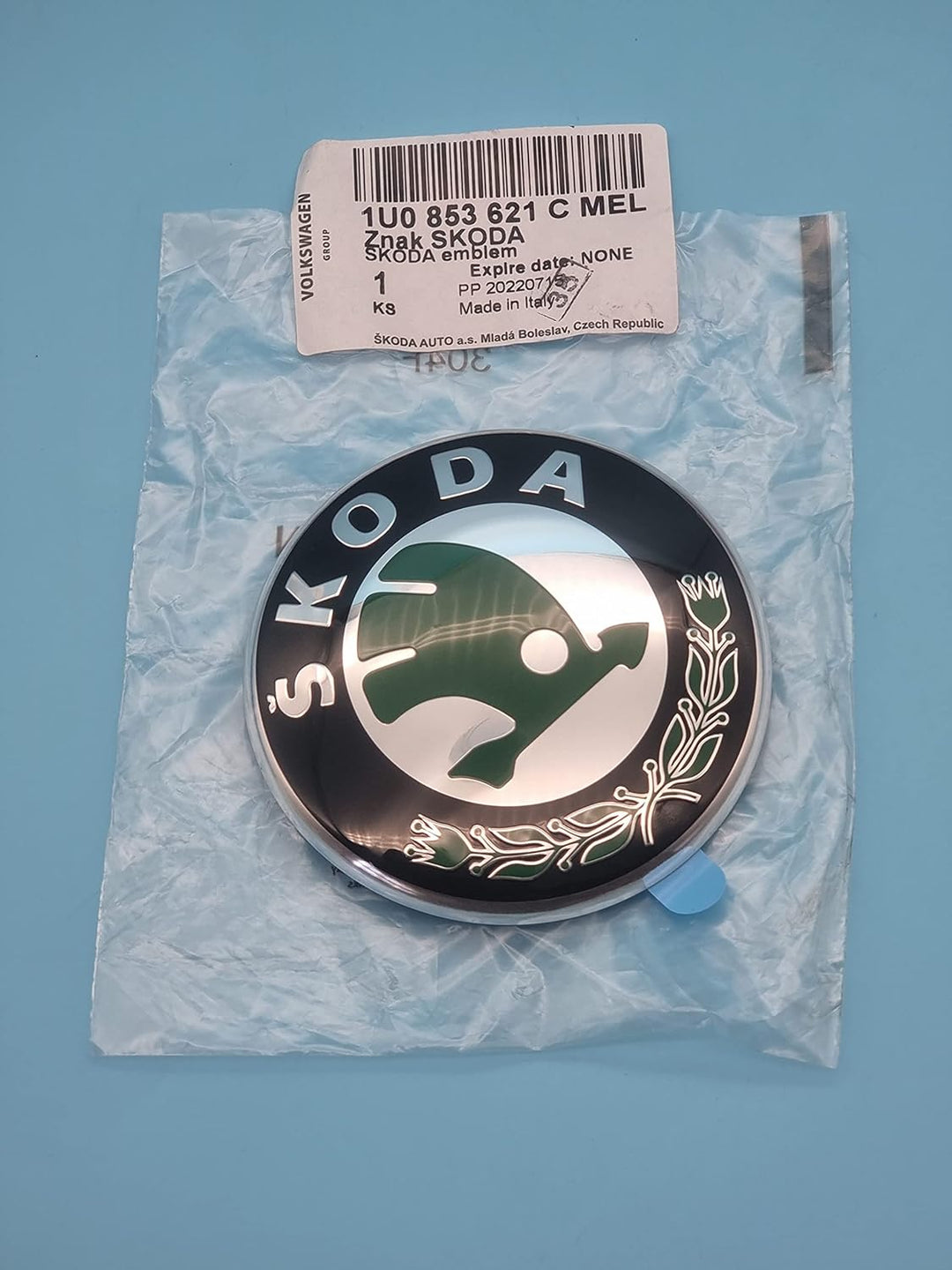 Original Skoda Logo Emblem Schriftzug für Heckklappe 1U0853621C MEL