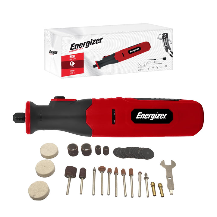 Energizer – Multifunktionswerkzeug Kabelloser Präzisionsschleifer, Akku 1500 mAh, USB-C – 5 Geschwin