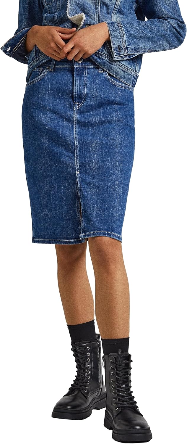 Pepe Jeans Damen Nikita Skirt, S Blue (Denim-hs5)