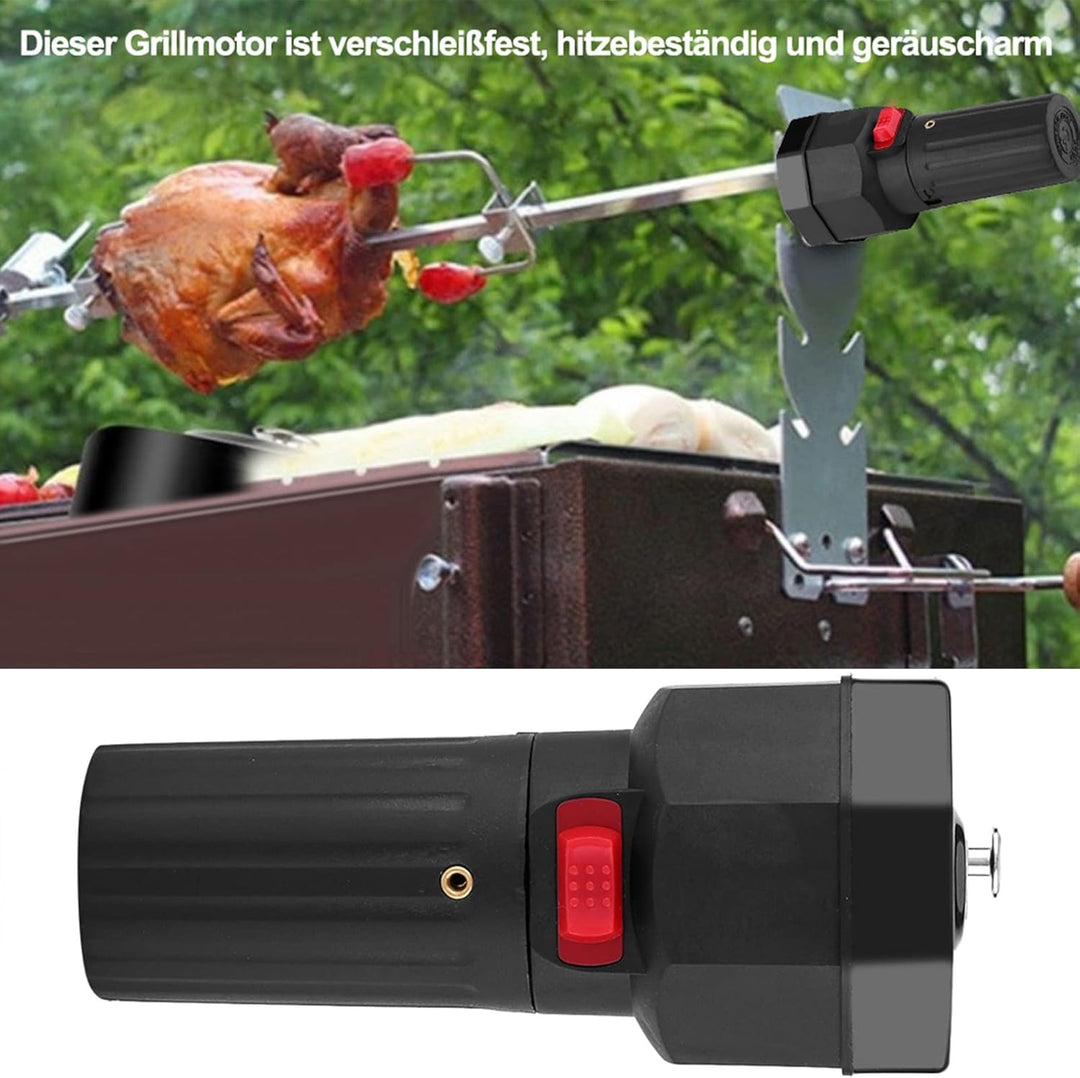 Yctze Rotisserie-Motor, Grillmotor, 1,5 V Batteriebetrieben Schwarz Elektrischer Grillmotor Brathalt