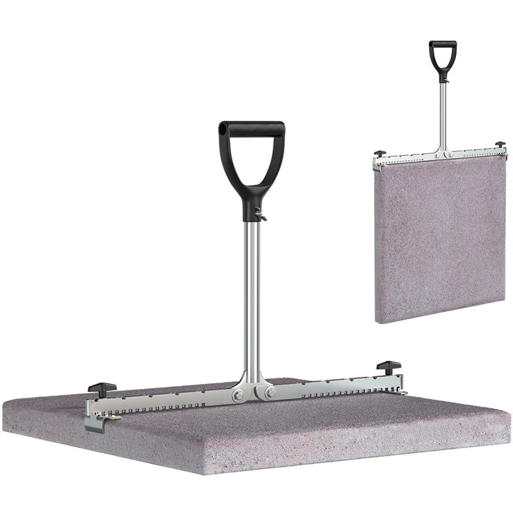 LANGFIT® Plattenheber - Rückenfreundlich durch extra langen Griff - 30 bis 62cm - Schonend für Rücke