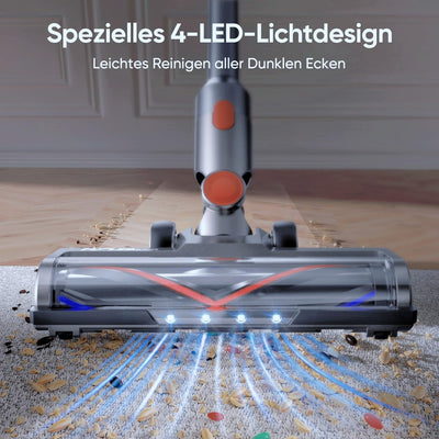 FLYLINKTECH Bürste kompatibel für Dyson V7, V8, V10, V11, V15,Bürste mit 4-LED-Leuchten, Bürste mit