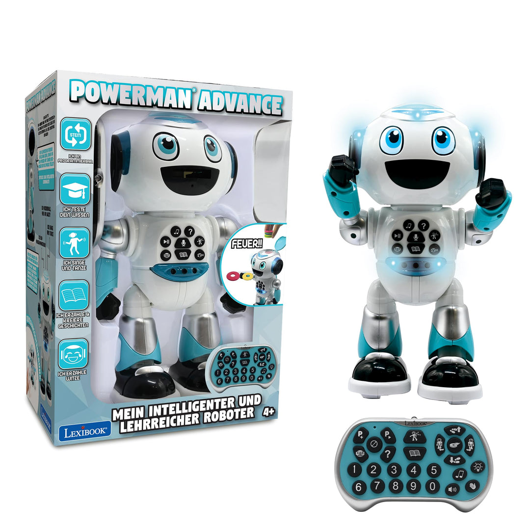 Lexibook - Powerman Advance - Ferngesteuerter Roboter, interaktives und pädagogisches Spielzeug für
