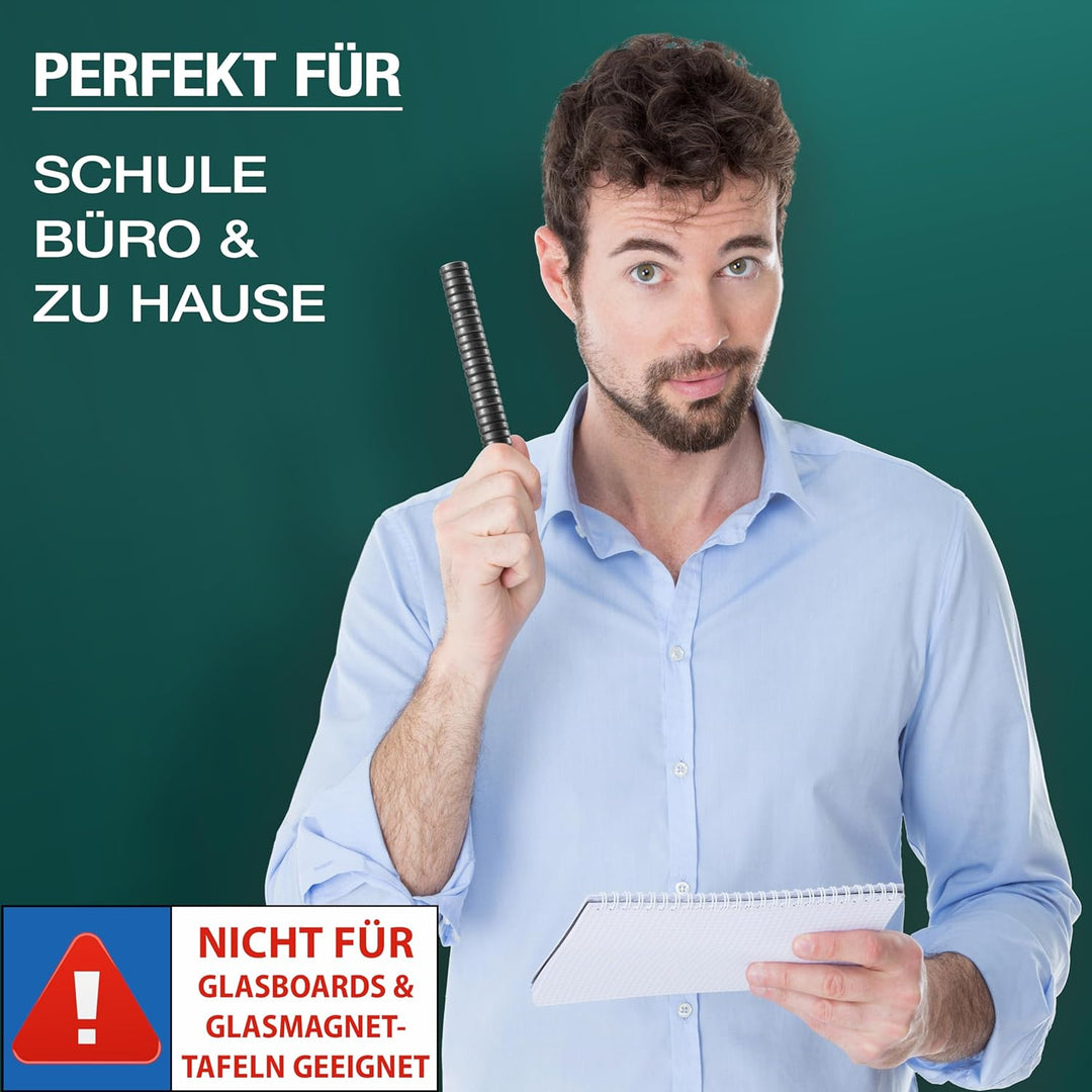 REORDA Magnete für Magnettafel stark - 225x Starke Magnete für Whiteboard, Pinnwand, als Kühlschrank
