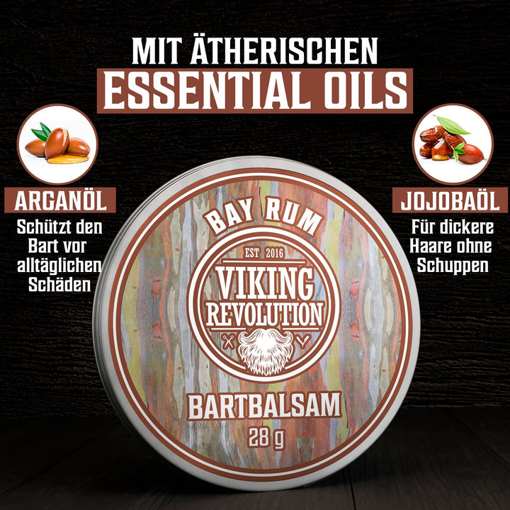 Viking Revolution - Bart Balsam 4er-Sortenpackung - Bartwachs - Stylt, Stärkt und Macht Weich - Sand