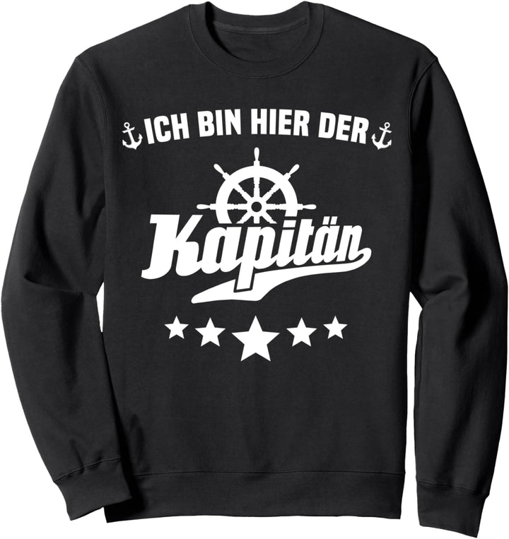 Kapitän Motorboot Geschenk Männer Fun Sprüche Boot Zubehör Sweatshirt