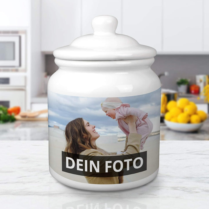 PhotoFancy® - Keramik Keksdose mit Foto selbst gestalten - Keksdose mit eigenem Motiv personalisiere