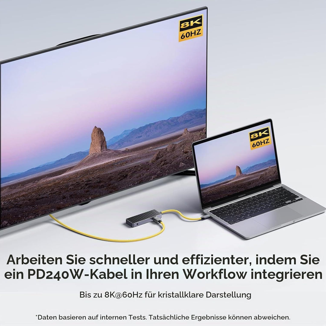 Yottamaster USB C auf USB C Kabel 240W, USB 4 Kabel für Thunderbolt 3/4 Unterstützt 40Gbps Datenüber