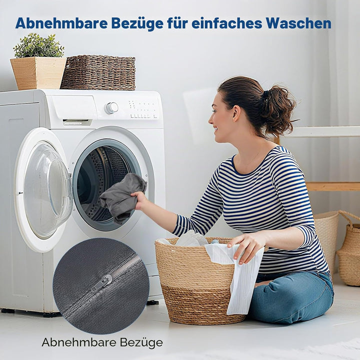 Ergonomisches Lesekissen mit Abnehmbarer Kopfstütze &amp; Armstützen, Rückenstütze für Bett, Sofa, Boden
