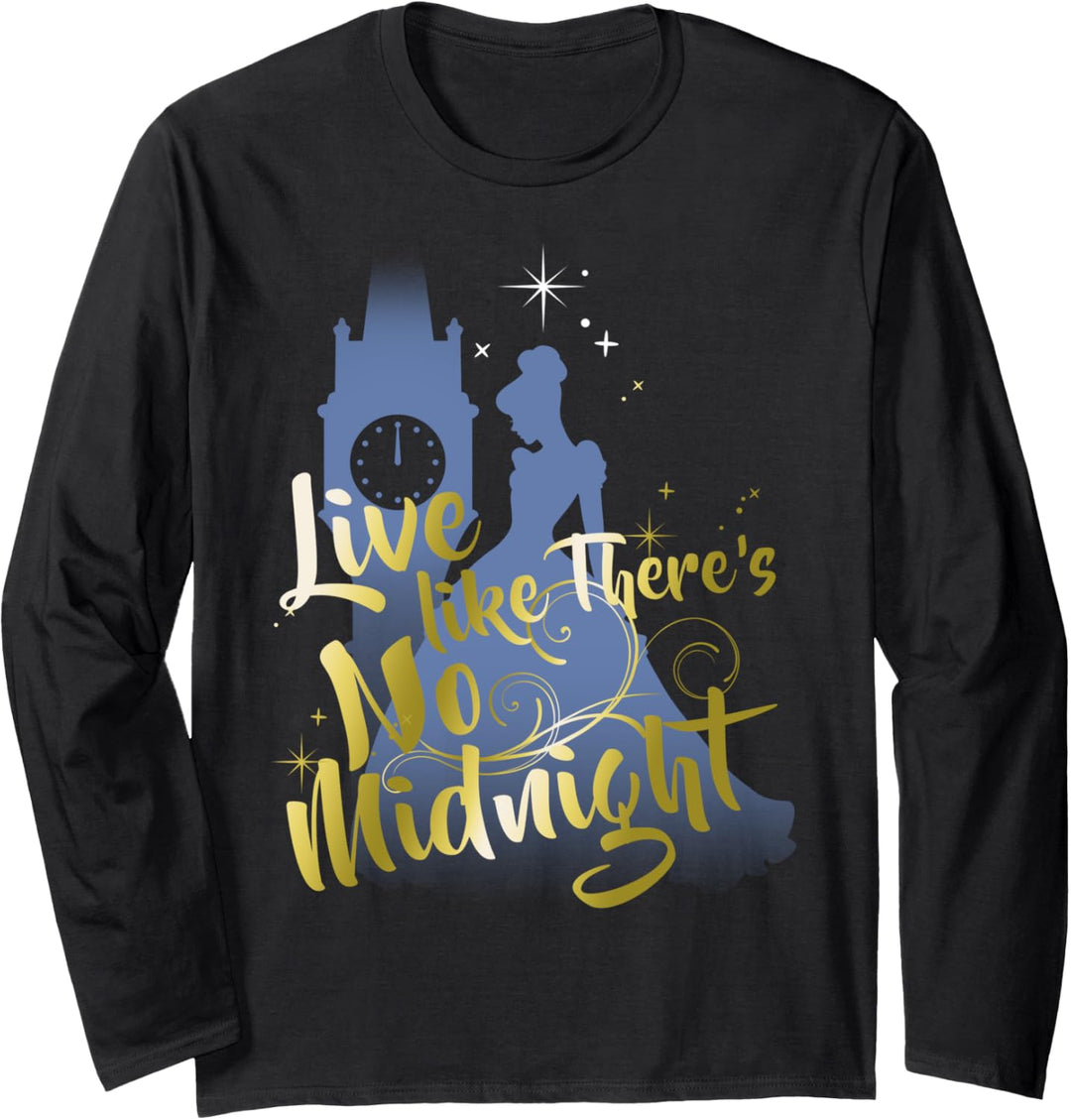 Disney Cinderella Live Like There's No Midnight Silhouette Langarmshirt