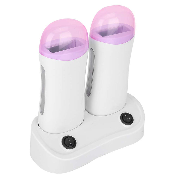 Roll On Wax Kit Roll On Wax Heater, 21 × 13 × 13 Doppelkartuschen, Wachs, Haarentfernungsgerät, EU-S