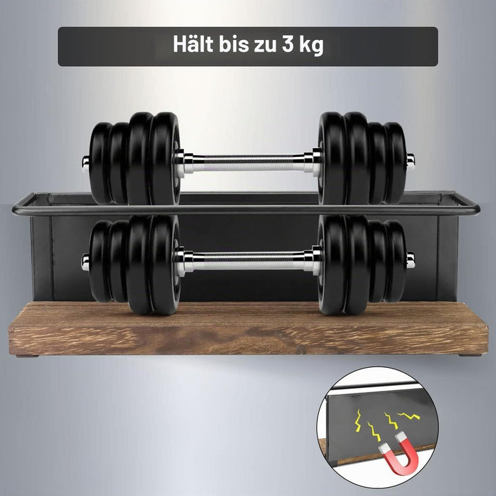 Gewürzregal Magnetisch mit 24 Gläsern, Bambus Magnetregale für Kühlschrank Ohne Bohren Küchenorganis