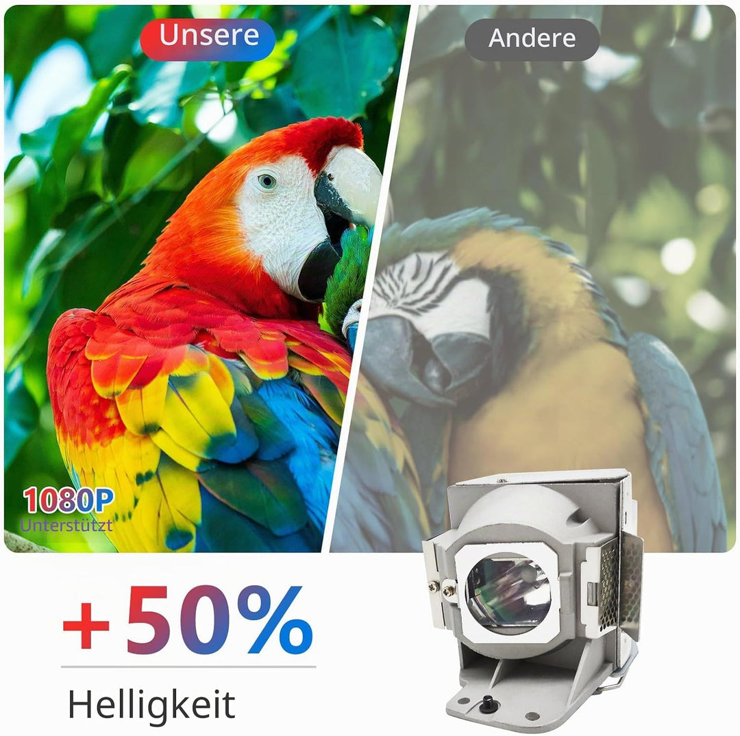 Supermait 5J.JAH05.001 A+ Qualität Ersatz Projektor Lampe Beamerlampe Birne mit Gehäuse Kompatibel m
