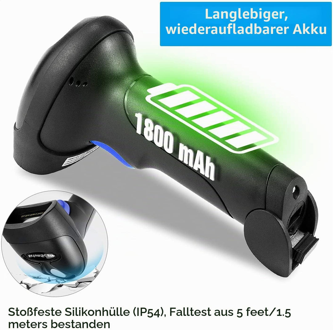 NetumScan Kabelloser 2D-Barcode-Scanner - Tragbarer Barcode-Leser/Scanner QR PDF417 DataMatrix Maxic