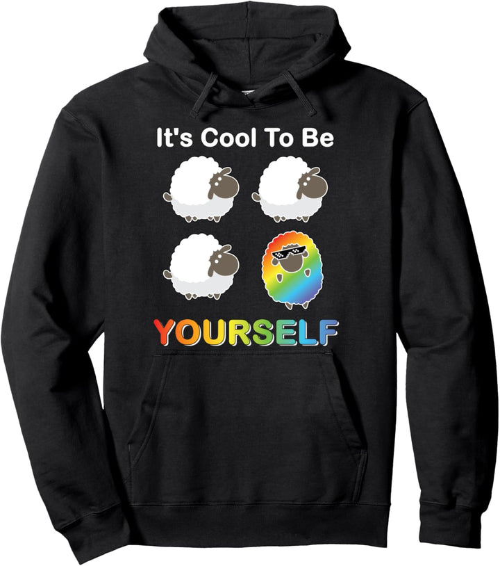 Gay Pride Regenbogen LGBTQ-Identität Inklusive Selbst sein Pullover Hoodie