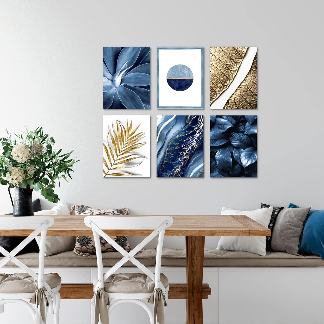 Novart Set Wandbilder - KEIN EXTRA RAMEN BENÖTIGT - Wohnzimmer Schlafzimmer - Bilder Modern Abstrakt
