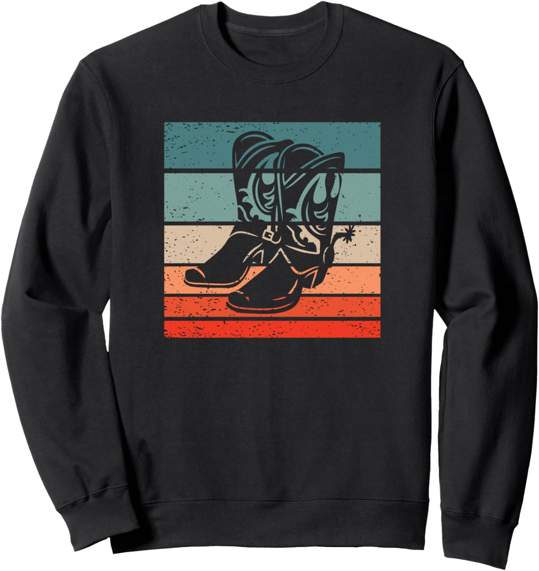 Cowboy Stiefel Retro Style Vintage Sweatshirt