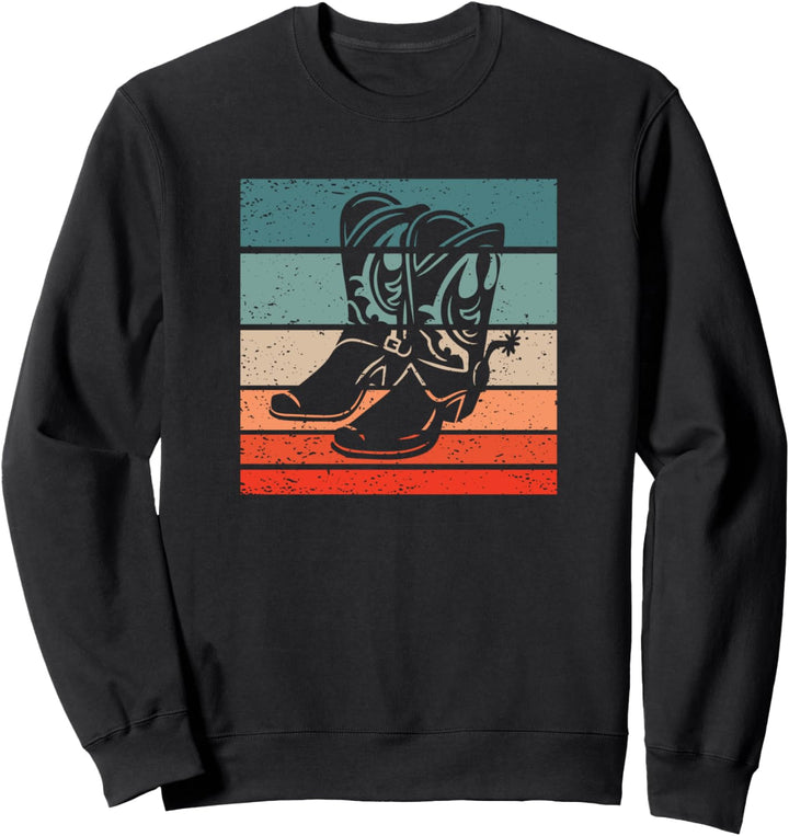 Cowboy Stiefel Retro Style Vintage Sweatshirt