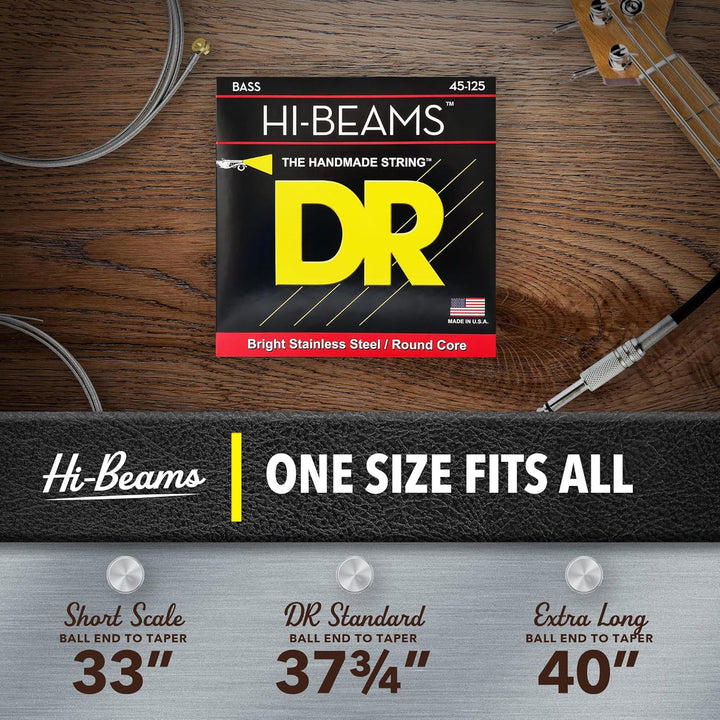 DR B HIBE MR5-45-125 Hi-Beam Medium Saite (5-String), Silber Einheitsgrösse, Einheitsgrösse
