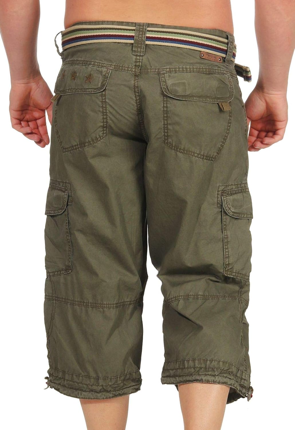 Timezone Herren Shorts 30W Grün (Washed Oliv 4064), 30W Grün (Washed Oliv 4064)