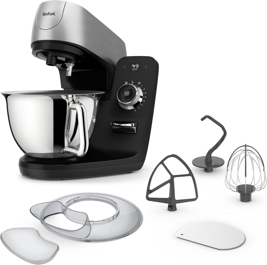 Tefal Coach Küchenmaschine, 1200 W, 8 Auto-Programme, inkl. Back-Zubehör und App, personalisiertes E